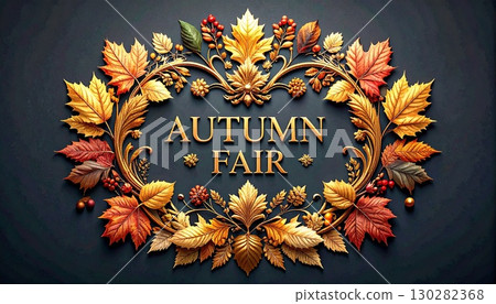 Autumn sale, fair horizontal banner 130282368