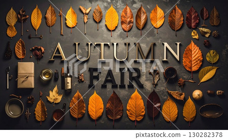 Autumn sale, fair horizontal banner 130282378