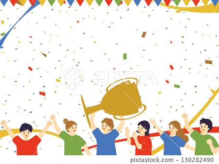 People holding trophies 130282490