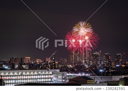 《神奈川縣》街景煙火大會－大田區和平紀念煙火大會《攝於川崎市》 130282591