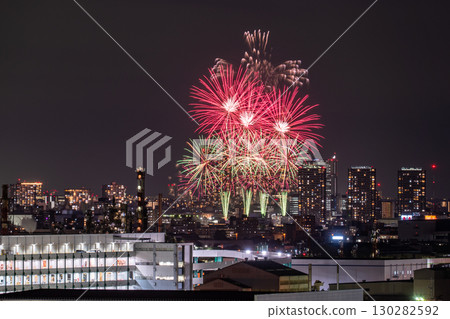 《神奈川縣》街景煙火大會－大田區和平紀念煙火大會《攝於川崎市》 130282592