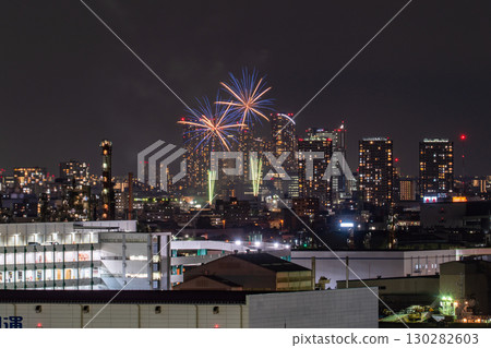 《神奈川縣》街景煙火大會－大田區和平紀念煙火大會《攝於川崎市》 130282603