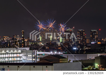 《神奈川縣》街景煙火大會－大田區和平紀念煙火大會《攝於川崎市》 130282604