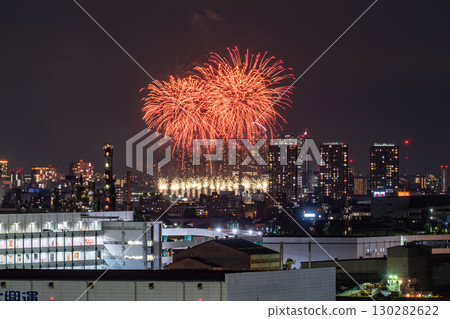 《神奈川縣》街景煙火大會－大田區和平紀念煙火大會《攝於川崎市》 130282622