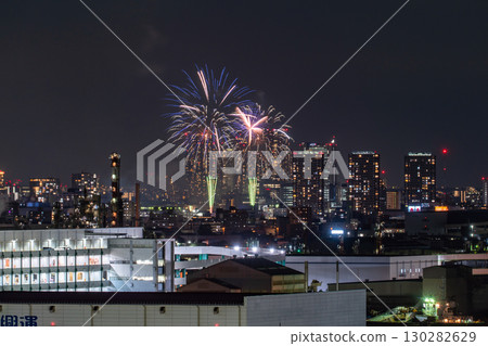 《神奈川縣》街景煙火大會－大田區和平紀念煙火大會《攝於川崎市》 130282629