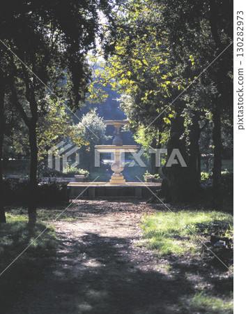 Old townscape of Rome Fountain in Villa Borghese 130282973