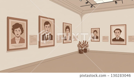 Portraits of victims line memorial wall, sad portraits tell a tragic story 130283046