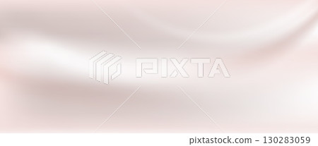 Soft rose brown gradient background fabric. Creamy silk texture with pearl colors for elegant abstract wedding backdrop. Horizontal cover with a subtle wavy pattern. Pale beige gradation vector 130283059