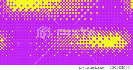 Abstract halftone vibrant purple and yellow background. Noise colorful gradient cover. Grainy neon overlay. Bright colors dots pattern horizontal banner. Vector abstract game illustration Abstract halftone vibrant purple and yellow background. Noise colorful gradient cover. Grainy neon overlay. Bright colors dots pattern horizontal banner. Vector abstract game illustration 130283063