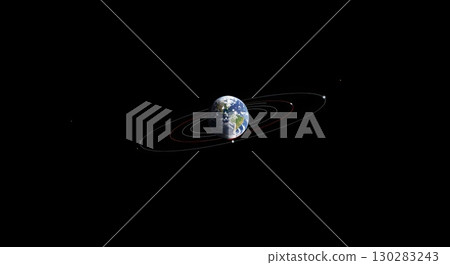 Planet Earth orbits sun showing autumn equinox. A key moment, this equinox 130283243