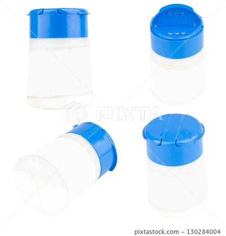 Plastic Salt Bottle on White Background Plastic Salt Bottle on White Background 130284004