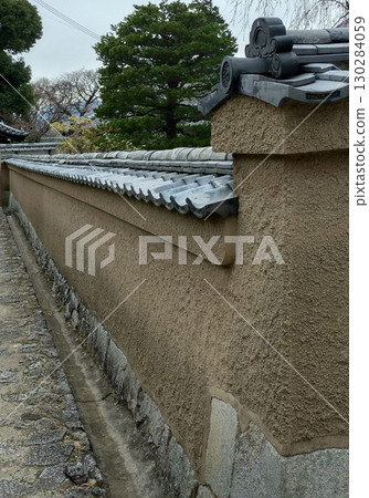 Ancient capital: Scenery with earthen temple walls 130284059