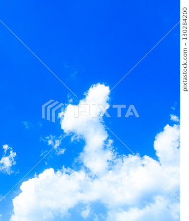 A simple landscape of blue sky and white clouds A simple landscape of blue sky and white clouds 130284200