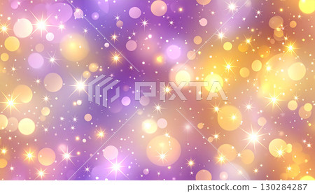 A fantastic background illustration with shining stars and lights 130284287