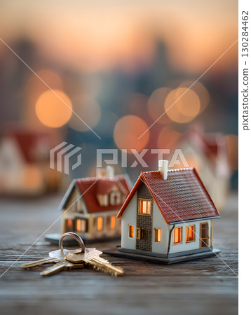 Real estate, property, selling and buying premises for business. Real estate concept. Neural network AI generated art 130284462