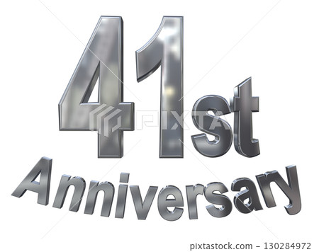 3DCG text "41st Anniversary/41st Anniversary Mark Sparkle" 130284972