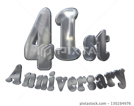 3DCG text "41st Anniversary/41st Anniversary Mark Sparkle" 3DCG text "41st Anniversary/41st Anniversary Mark Sparkle" 130284976