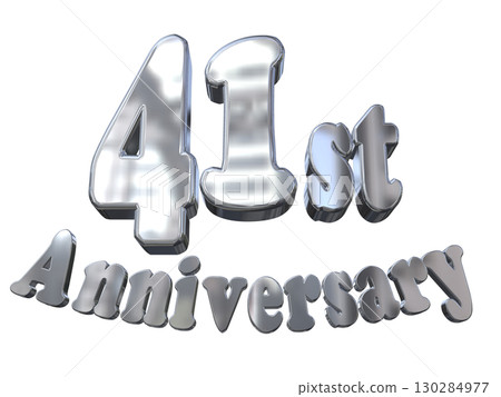 3DCG text "41st Anniversary/41st Anniversary Mark Sparkle" 3DCG text "41st Anniversary/41st Anniversary Mark Sparkle" 130284977