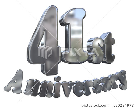 3DCG text "41st Anniversary/41st Anniversary Mark Sparkle" 130284978