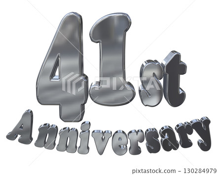 3DCG text "41st Anniversary/41st Anniversary Mark Sparkle" 130284979