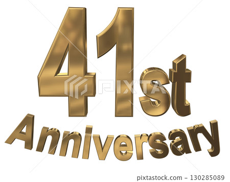 3DCG text "41st Anniversary/41st Anniversary Mark Sparkle" 130285089