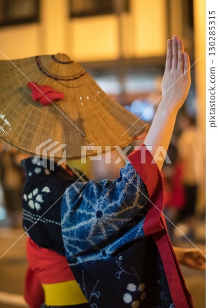 Nishimonai Bon Odori dance, dancing woman, Akita Prefecture 130285315