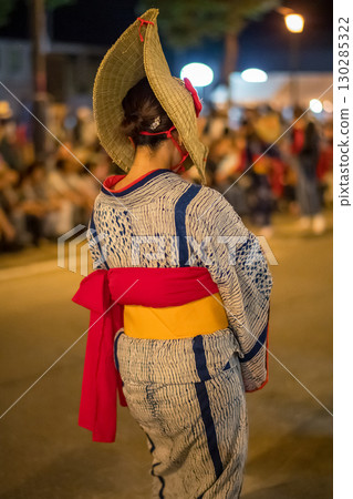 Nishimonai Bon Odori dance, dancing woman, Akita Prefecture Nishimonai Bon Odori dance, dancing woman, Akita Prefecture 130285322