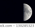 The crescent moon floating in the night sky 130285323