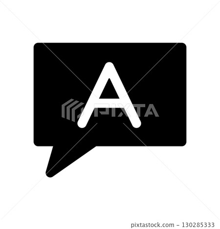 A speech bubble icon illustration 130285333