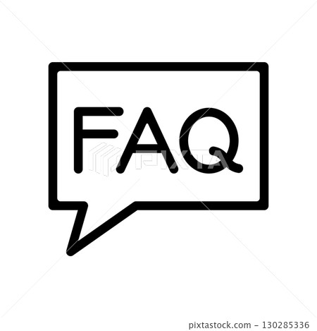 簡單的常見問題語音氣泡圖示說明 130285336