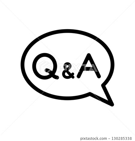 Simple Q&A icon illustration Simple Q&A icon illustration 130285338