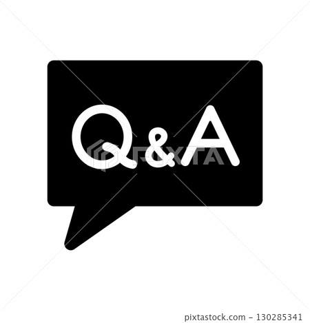 Simple Q&A icon illustration 130285341