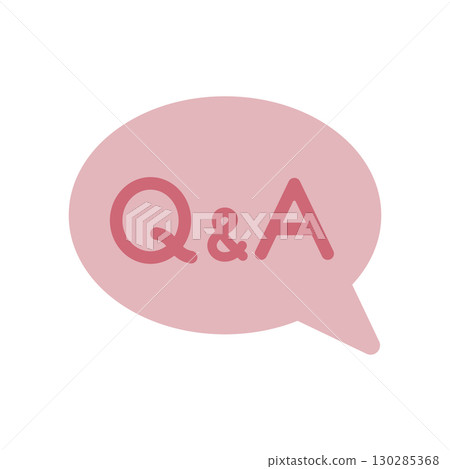 Simple Q&A icon illustration Simple Q&A icon illustration 130285368