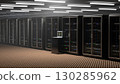 Server. Room servers data center. Backup, mining, hosting, mainframe, farm and computer rack with storage information. Server room data center. 3d render 130285962