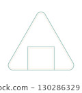 Cute rice ball shaped frame illustration 130286329