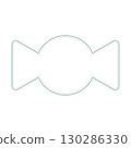 Cute candy-shaped frame illustration 130286330