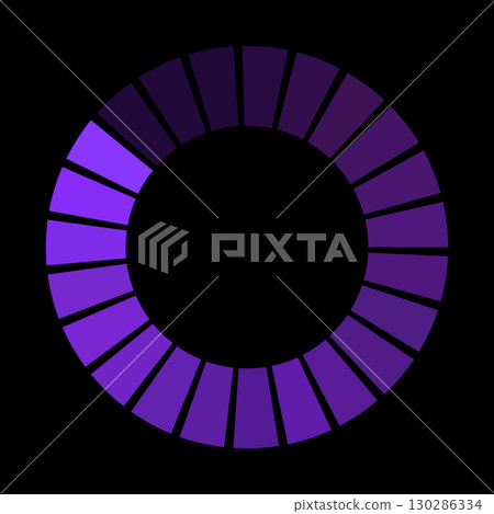 Colorful circle loader icon. Symbol of reload, refresh, loading, recycle and repeat. Interconnecting round arrow vector icon 130286334