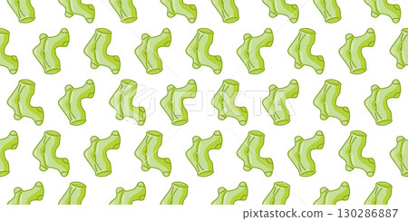 Seamless Cartoon Green Tights Pattern 130286887