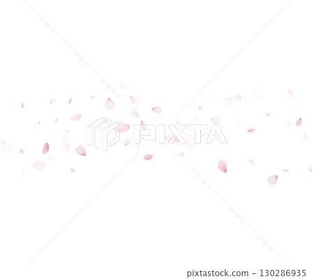 Soft Petals Floating On White Vector For Skincare Beauty And Spa Design 130286935