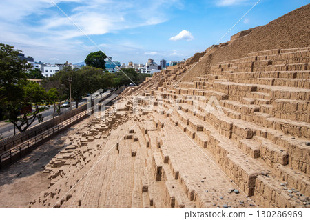 Huaca Pucllana Pyramid in Lima, Peru 130286969