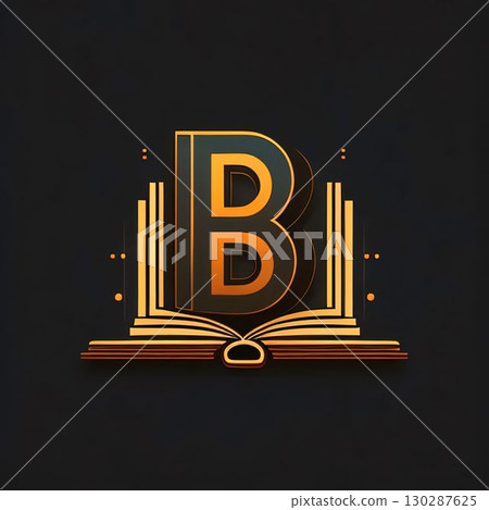 Book logo, typography design, vector illustration eps 10. Letter B Book logo, typography design, vector illustration eps 10. Letter B 130287625