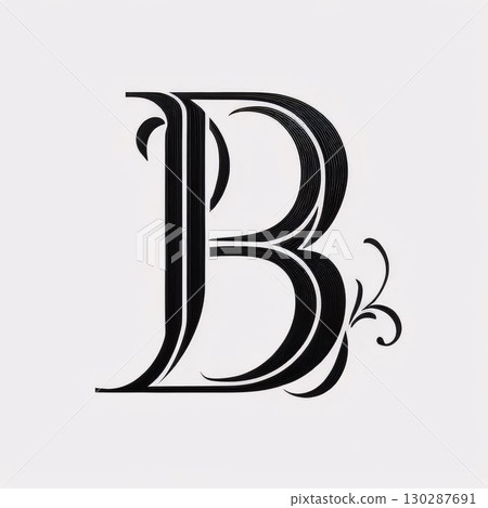 Vintage monogram letter B. Calligraphic beautiful logo. Vintage drawn emblem for book design, brand name, business card, Restaurant, Boutique, Hotel. Vintage monogram letter B. Calligraphic beautiful logo. Vintage drawn emblem for book design, brand name, business card, Restaurant, Boutique, Hotel. 130287691