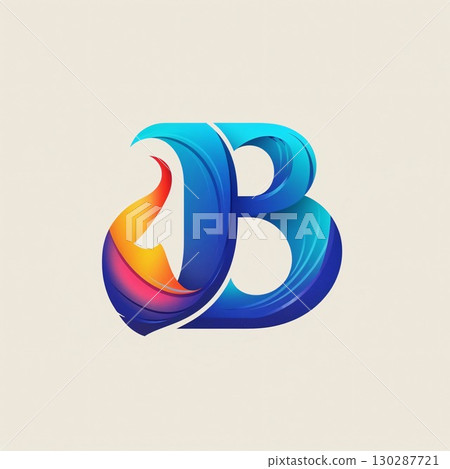 Vector letter B icon design template elements for your application or corporate identity. Vector letter B icon design template elements for your application or corporate identity. 130287721