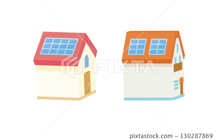 Detached house and solar panels 130287869