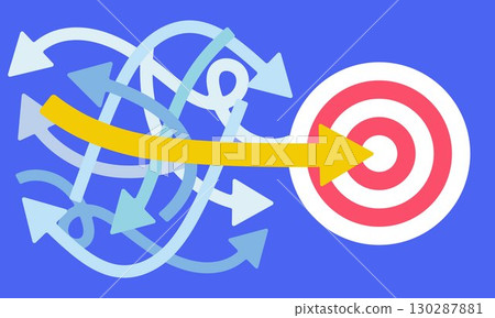 複雜的箭和擊中目標的箭 130287881