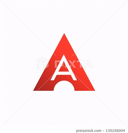 Letter A logo icon design template elements. Red letter A vector sign. Letter A logo icon design template elements. Red letter A vector sign. 130288004
