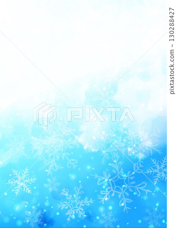 水彩風格雪圖案背景 水彩風格雪圖案背景 130288427