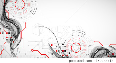 The abstract wave art background. Template for science and technology presentation. Vector. 130288718