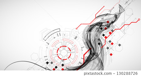 The abstract wave art background. Template for science and technology presentation. Vector. The abstract wave art background. Template for science and technology presentation. Vector. 130288726