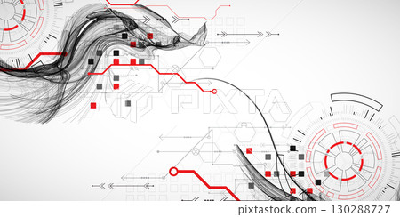 The abstract wave art background. Template for science and technology presentation. Vector. The abstract wave art background. Template for science and technology presentation. Vector. 130288727